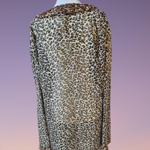 📣Mix Nouveau Ladies Tunic /  Swim Coverup Size XL Shell 🐚 & Bead Sleeve/Neck - Picture 2 of 4